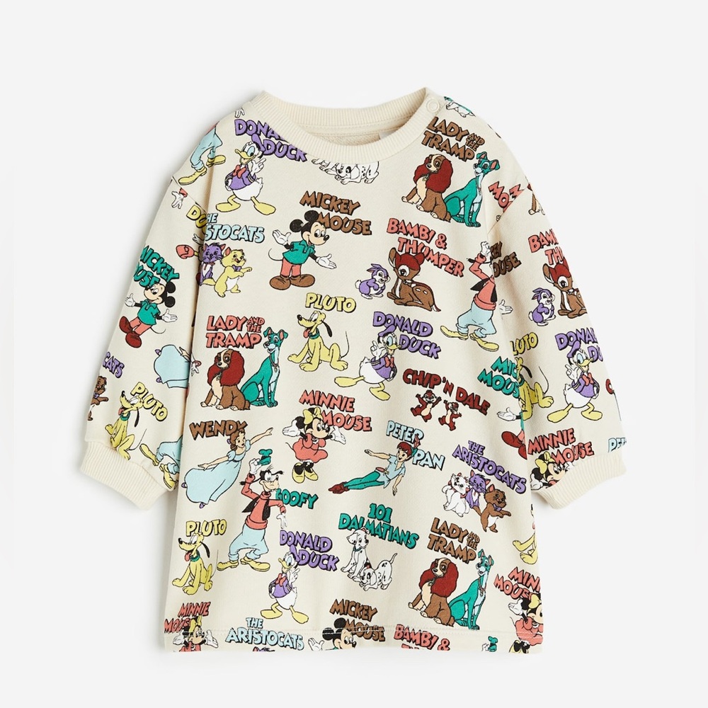 Disney X H&M Character Sweatshirt Dress | 2T
